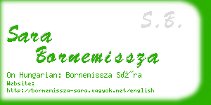 sara bornemissza business card
